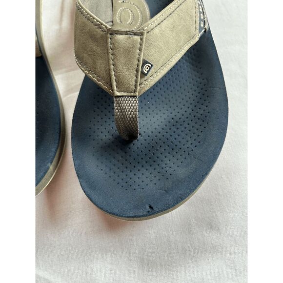 Men's Cobain Flip Flops Size 11 Blue/Gray Summer, Comfort - Picture 2 of 7